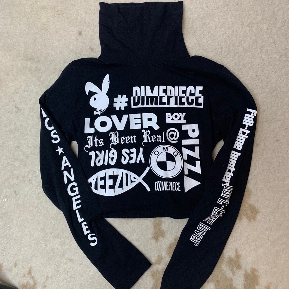 Dimepiece LA Cropped Long Sleeve Turtleneck